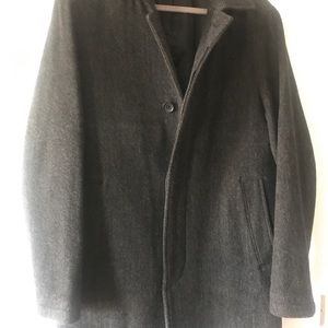 men’s grey herringbone wool Gap coat